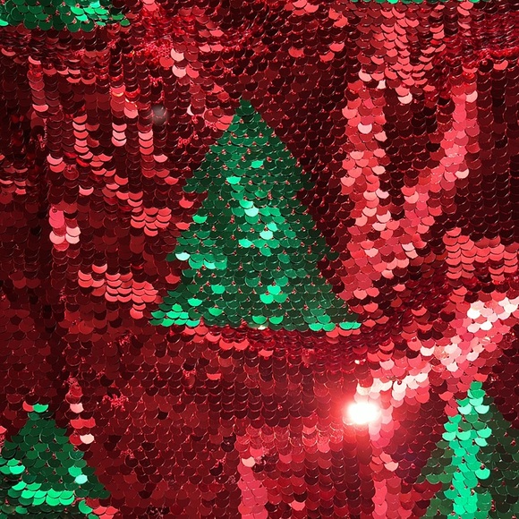 Girls sequence Christmas tree flip dress, size 7/8 - Picture 2 of 7